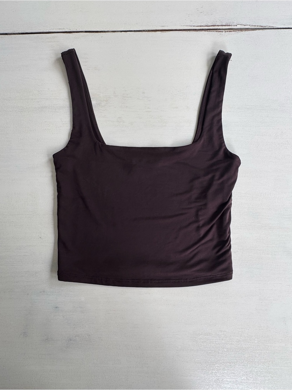 Dark Brown Cropped Tank Top
